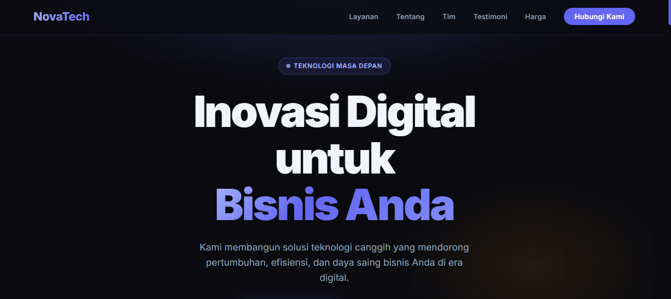 Single Landing Page Modern - Home Page Profil Perusahaan | Template HTML CSS JavaScript Responsive