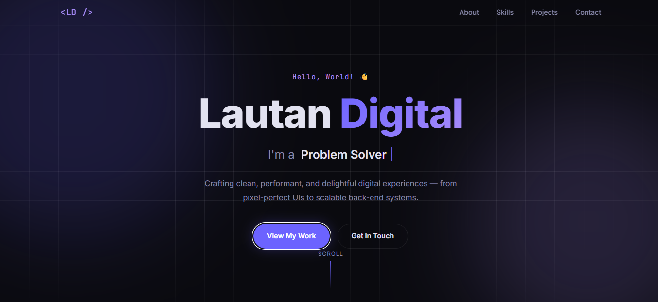 Portofolio Developer | Template Website Portofolio HTML CSS JavaScript Responsive