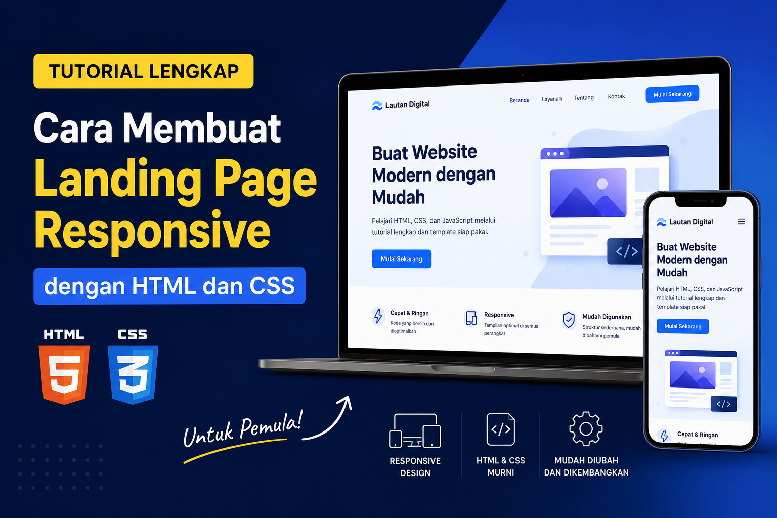 Cara Membuat Landing Page Responsive dengan HTML dan CSS
